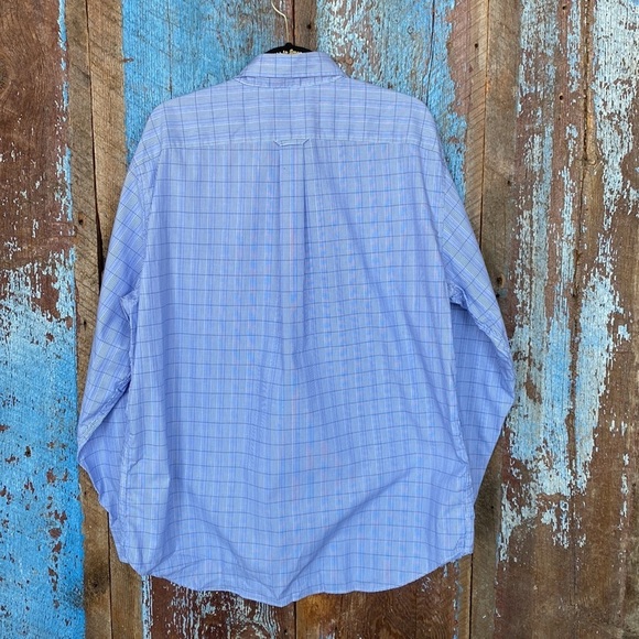Nautica Blue Long Sleeve Button Down Shirt - Picture 5 of 5